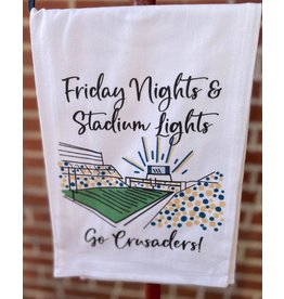 Stadium Lights, Go Crusaders Tea Towel