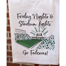 Stadium Lights, Go Falcons Tea Towel