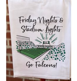Stadium Lights, Go Falcons Tea Towel