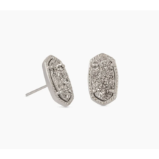 Kendra Scott Kendra Scott Ellie Silver Stud Earrings in Platinum Drusy