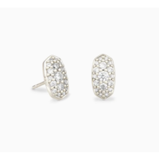 Kendra Scott Kendra Scott Grayson Silver Stud Earrings in White Crystal