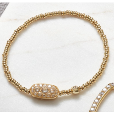 Kendra Scott Kendra Scott Grayson Gold Crystal Stretch Bracelet in White Crystal