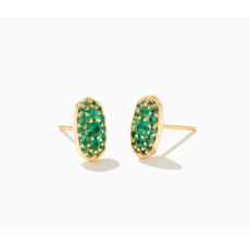 Kendra Scott Kendra Scott New  Grayson Gold Crystal Stud Earrings in Emerald