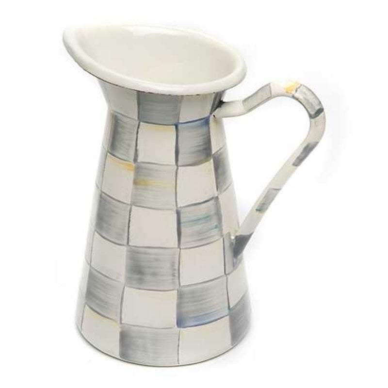 MacKenzie-Childs Sterling Check Enamel Practical Pitcher - Medium