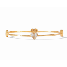 Julie Vos Julie Vos Gold Heart Pavé Bangle - Small