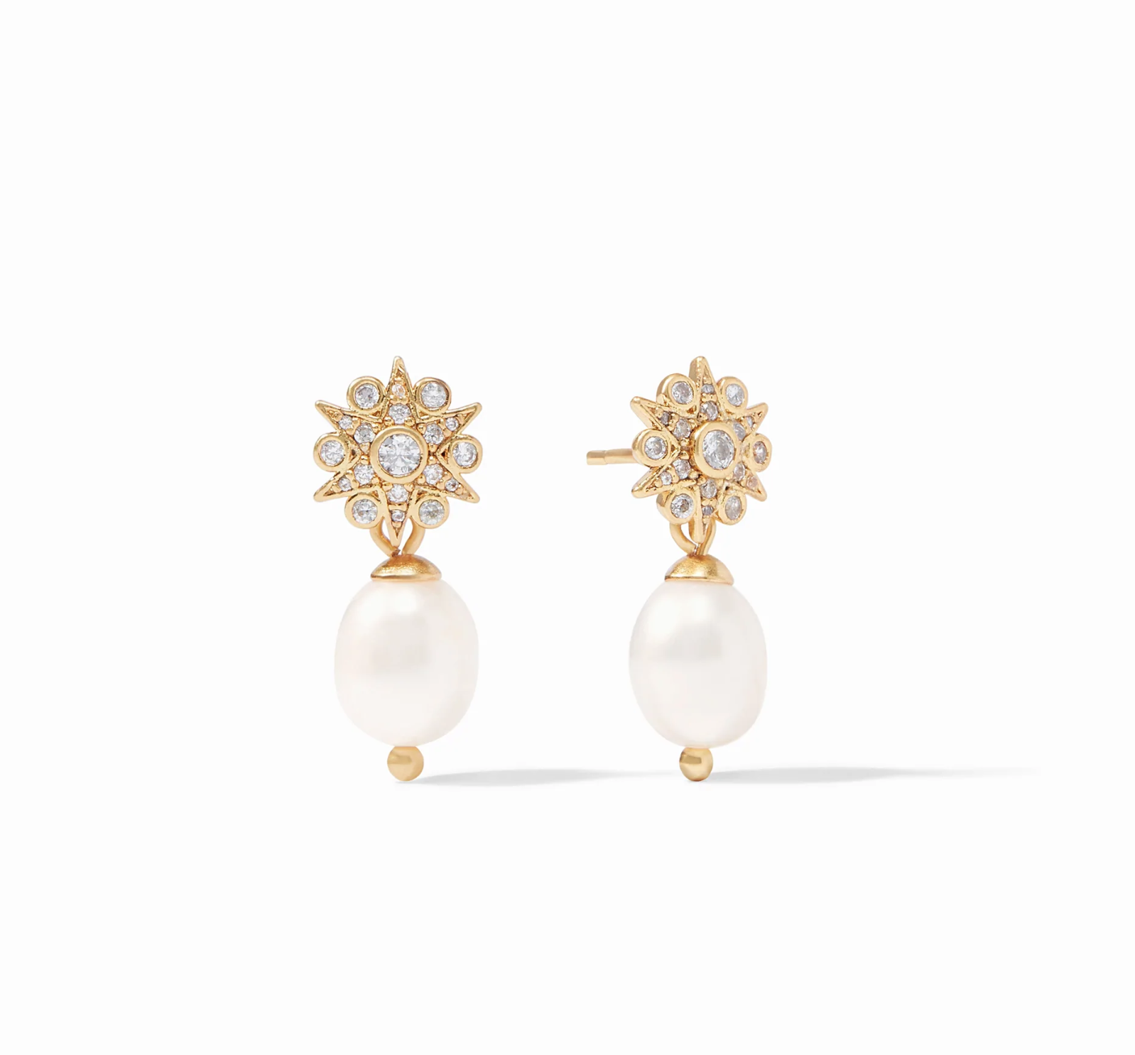 Two Oval Pearls Drop Earrings » Gosia Meyer Jewelry