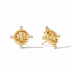 Julie Vos Julie Vos Bee Cameo Stud Gold Earring
