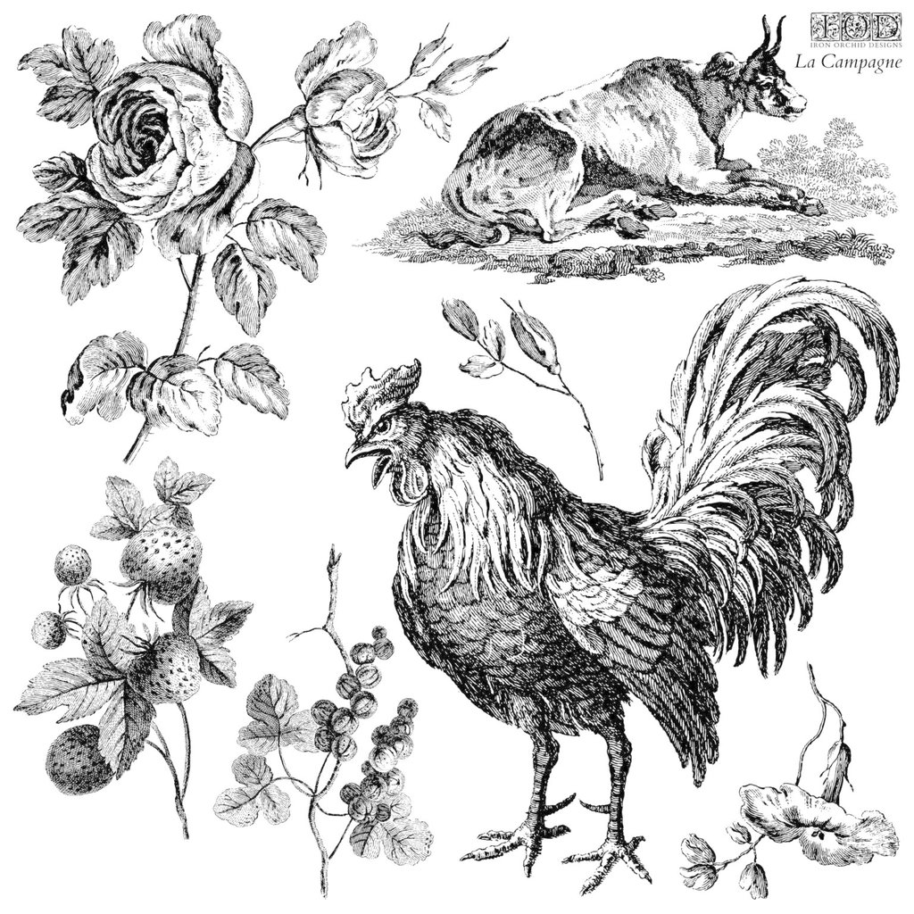 Iron Orchid Designs La Campagne Stamp