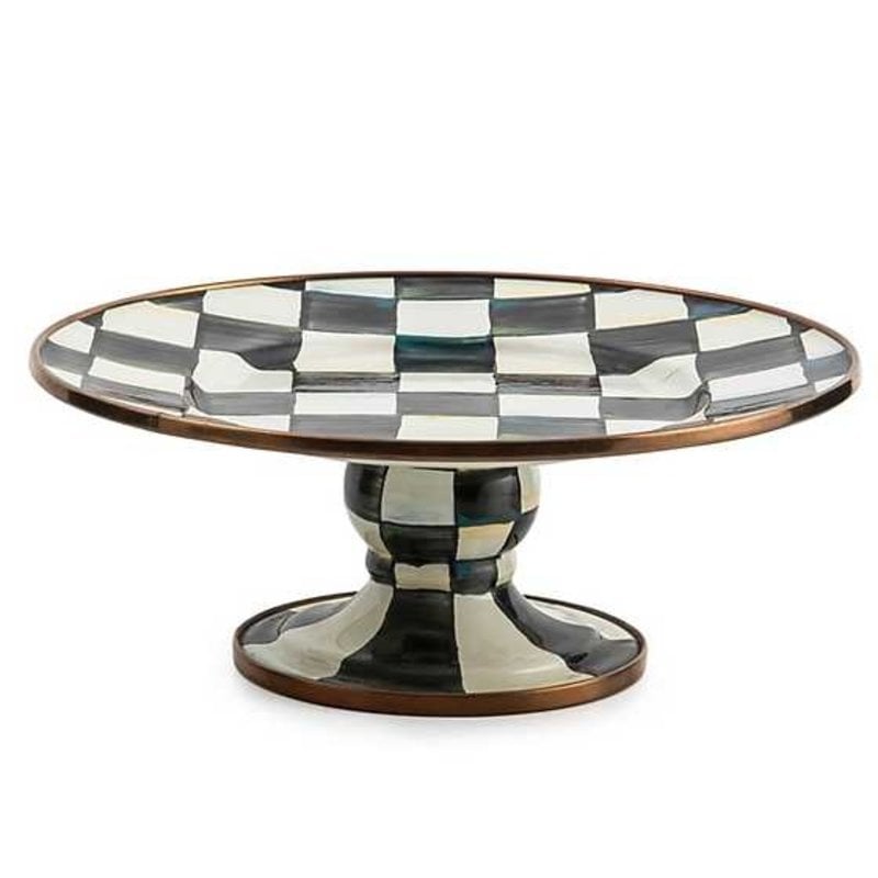 MacKenzie-Childs Courtly Check Pedestal Platter - Mini