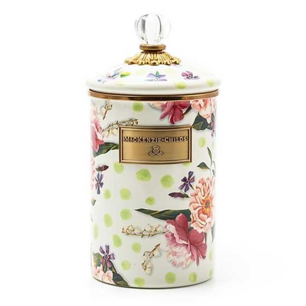 MacKenzie-Childs MacKenzie-Childs Wildflowers Enamel Large Canister - Green