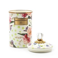 MacKenzie-Childs MacKenzie-Childs Wildflowers Enamel Large Canister - Green