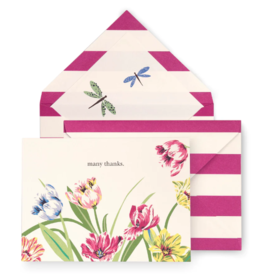 Thank-You Card Set - Dragonflies and Tulips