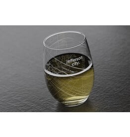 Home Town Maps Stemless wine glass