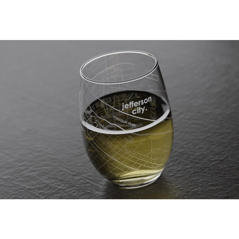 Hometown City Map Stemless Wine Glasses