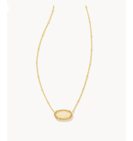 Kendra Scott Elisa Gold Satellite Short Pendant Necklace in Yellow Opal
