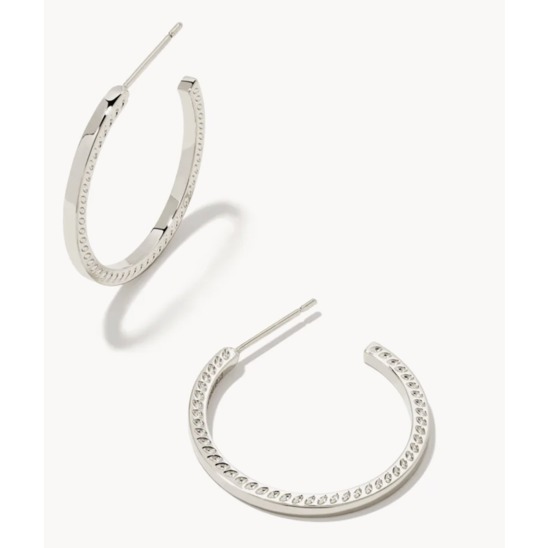 Kendra Scott Sylvie Small Hoop Earrings - Silver