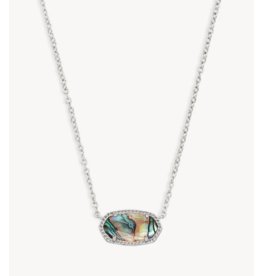 Kendra Scott Elisa Silver Pendant Necklace in Abalone Shell