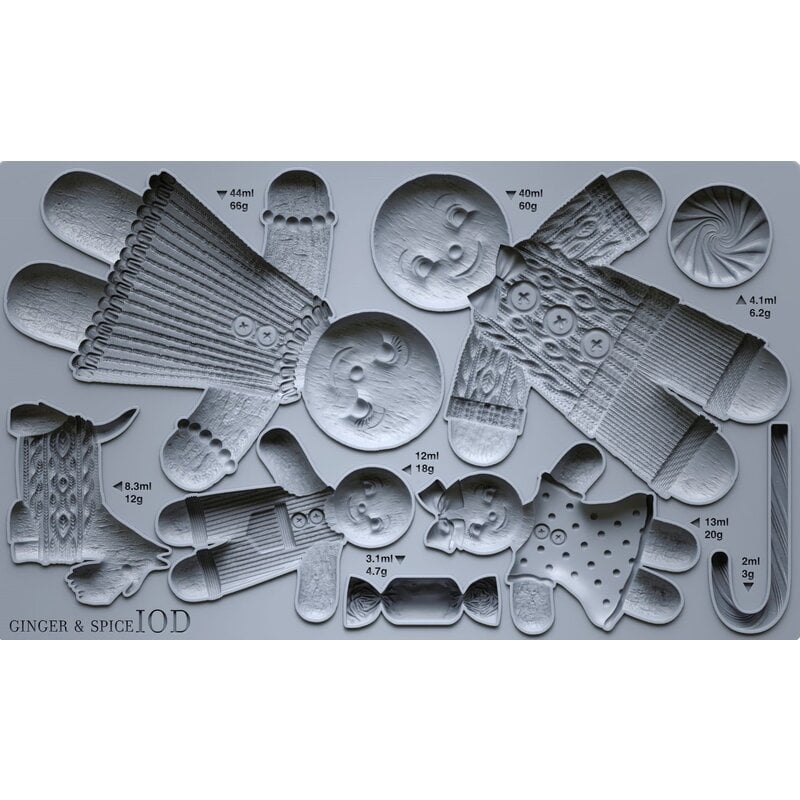 Iron Orchid Designs IOD Ginger & Spice 6x10 Mould
