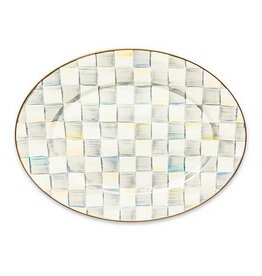 MacKenzie-Childs Sterling Check Enamel Oval Platter - Medium