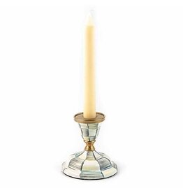 MacKenzie-Childs Sterling Check Enamel Candlestick - Short