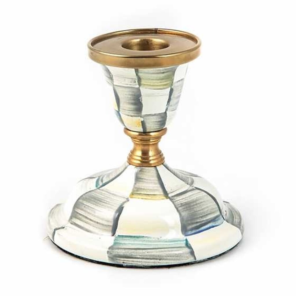 MacKenzie-Childs MacKenzie-Childs Sterling Check Enamel Candlestick - Short