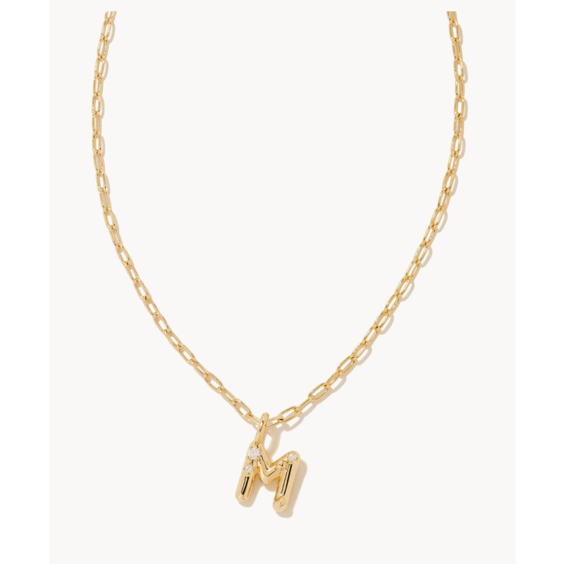 Kendra Scott Crystal Letter Pendant Necklace - Letter M