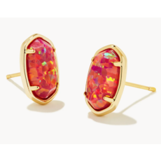 Kendra Scott Grayson stone stud Earring Gold Berry Kyocera Opal