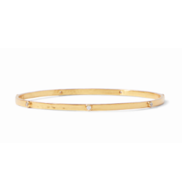 Julie Vos Crescent Bangle - Gold/Cubic Zirconia