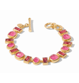 Julie Vos Antonia Tennis Bracelet - Gold Iridescent Raspberry