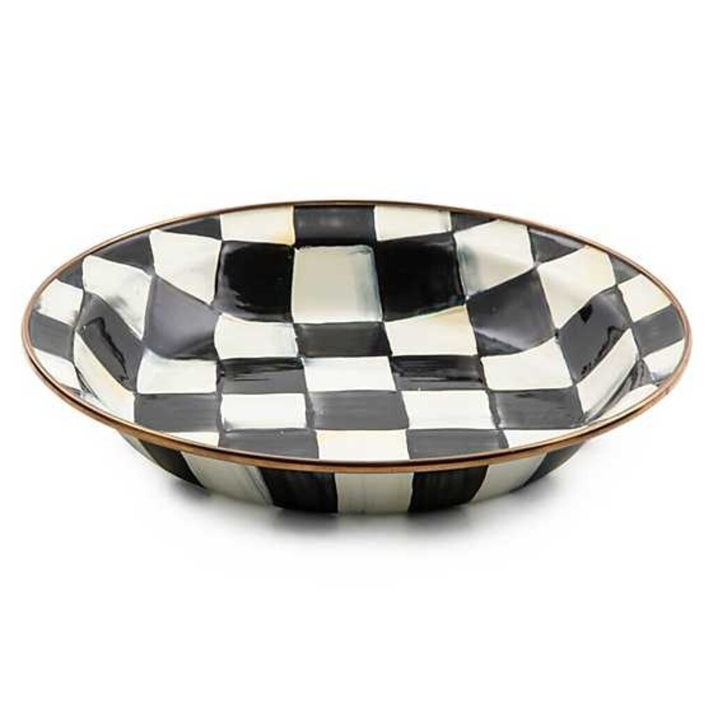 Courtly Check Enamel Pie Plate - Southbank Gift Company