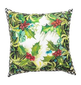 MacKenzie-Childs Holly Check Pillow