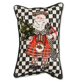 MacKenzie-Childs Scottish Santa Vertical Lumbar Pillow
