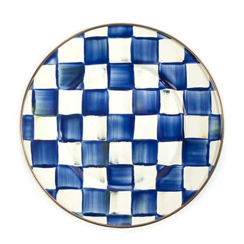 MacKenzie-Childs Royal Check Salad/Dessert Plate