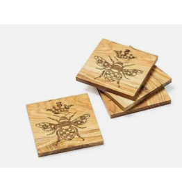 Queen Bee Wooden Coaster - Single