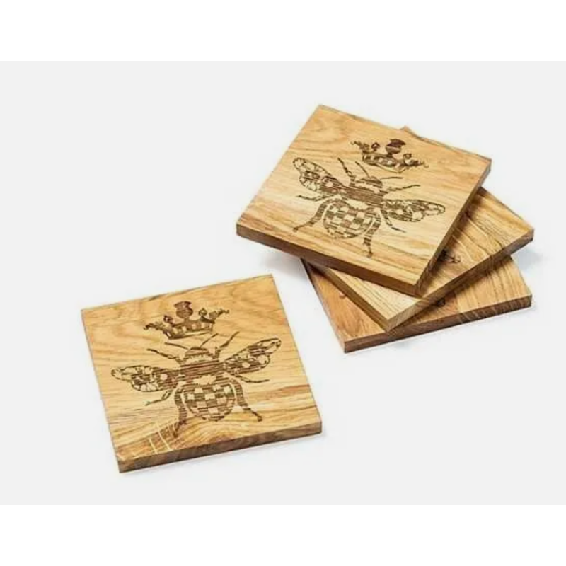 Queen Bee Wooden Coaster - Single