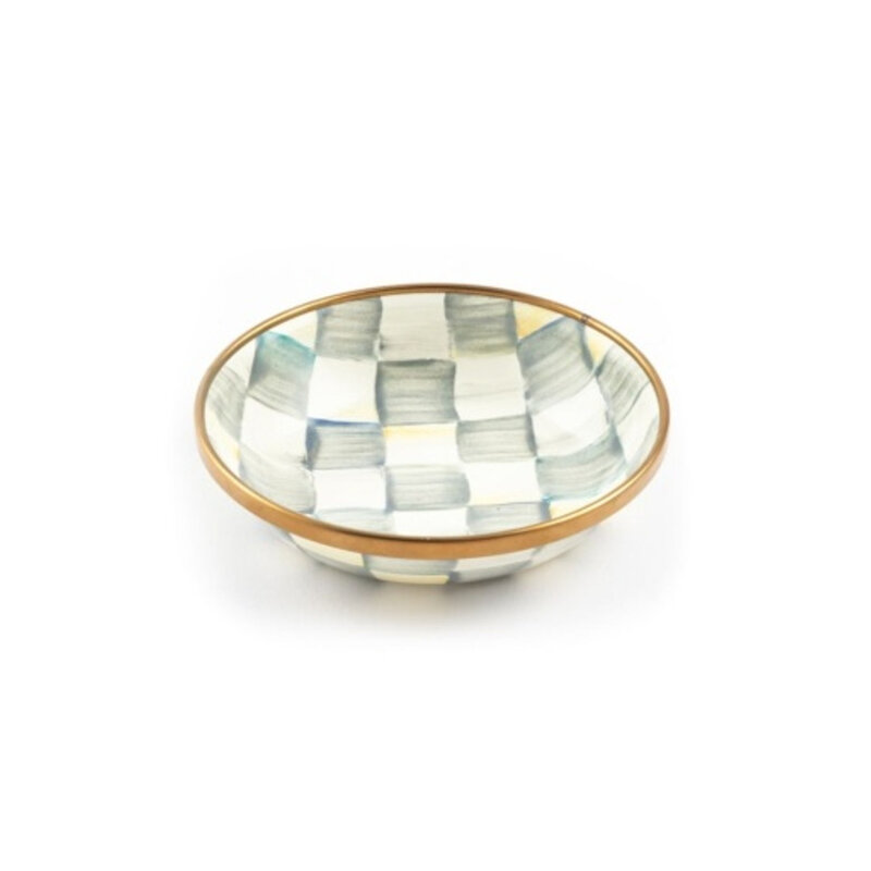 MacKenzie-Childs Sterling Check Enamel Dipping Bowl