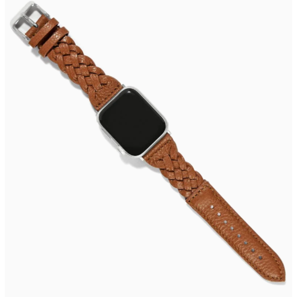 Brighton Sutton Braided Brown Leather Watch Band