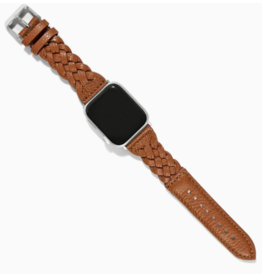 Sutton Braided Brown Leather Watch Band