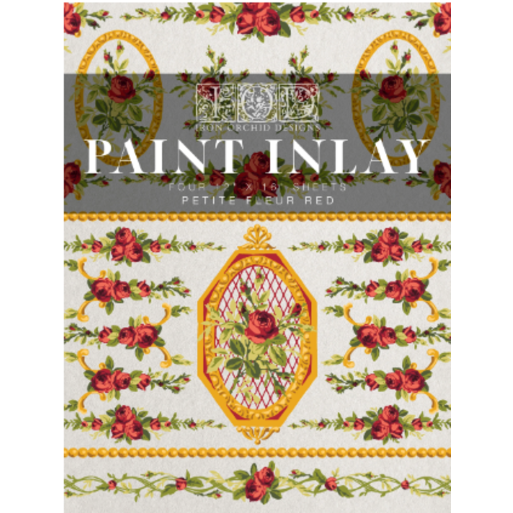 Iron Orchid Designs Petite Fleur Red Paint Inlay