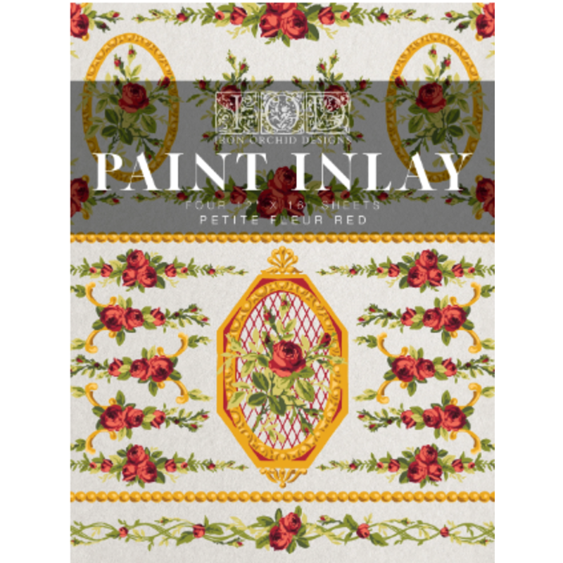 Iron Orchid Designs Petite Fleur Red Paint Inlay