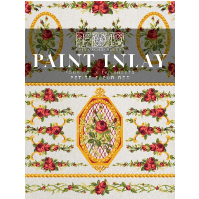 Petite Fleur Red Paint Inlay