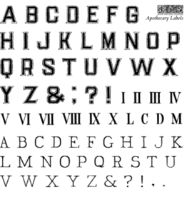 Iron Orchid Designs Apothecary Labels stamp set