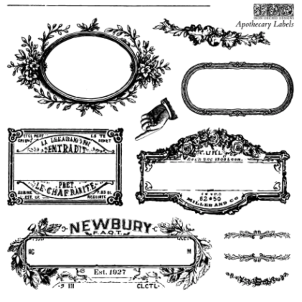 Iron Orchid Designs Apothecary Labels stamp set