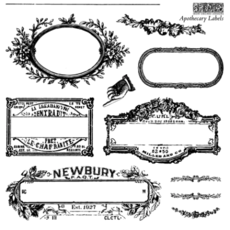 Iron Orchid Designs Apothecary Labels stamp set