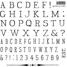 Iron Orchid Designs Apothecary Labels stamp set