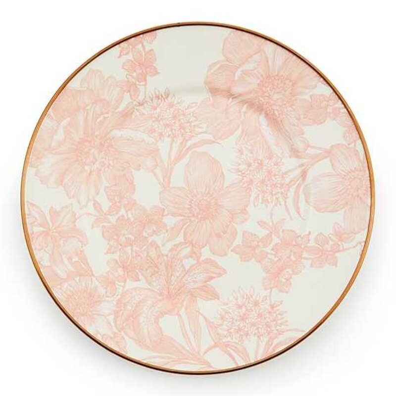 English Garden Enamel Salad/Dessert Plate - Rosy