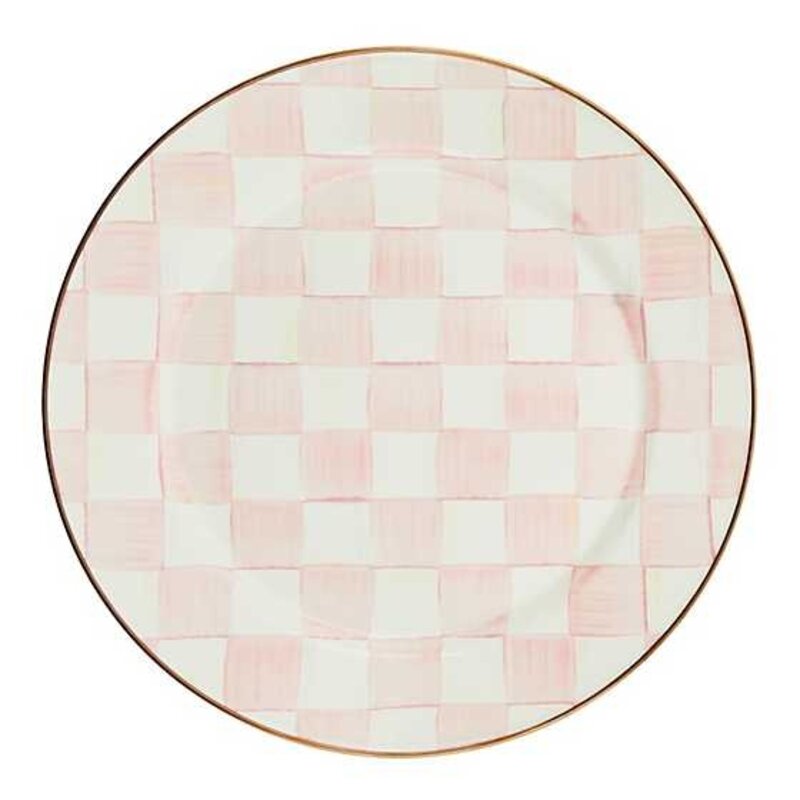 Rosy Check Enamel Charger/Plate