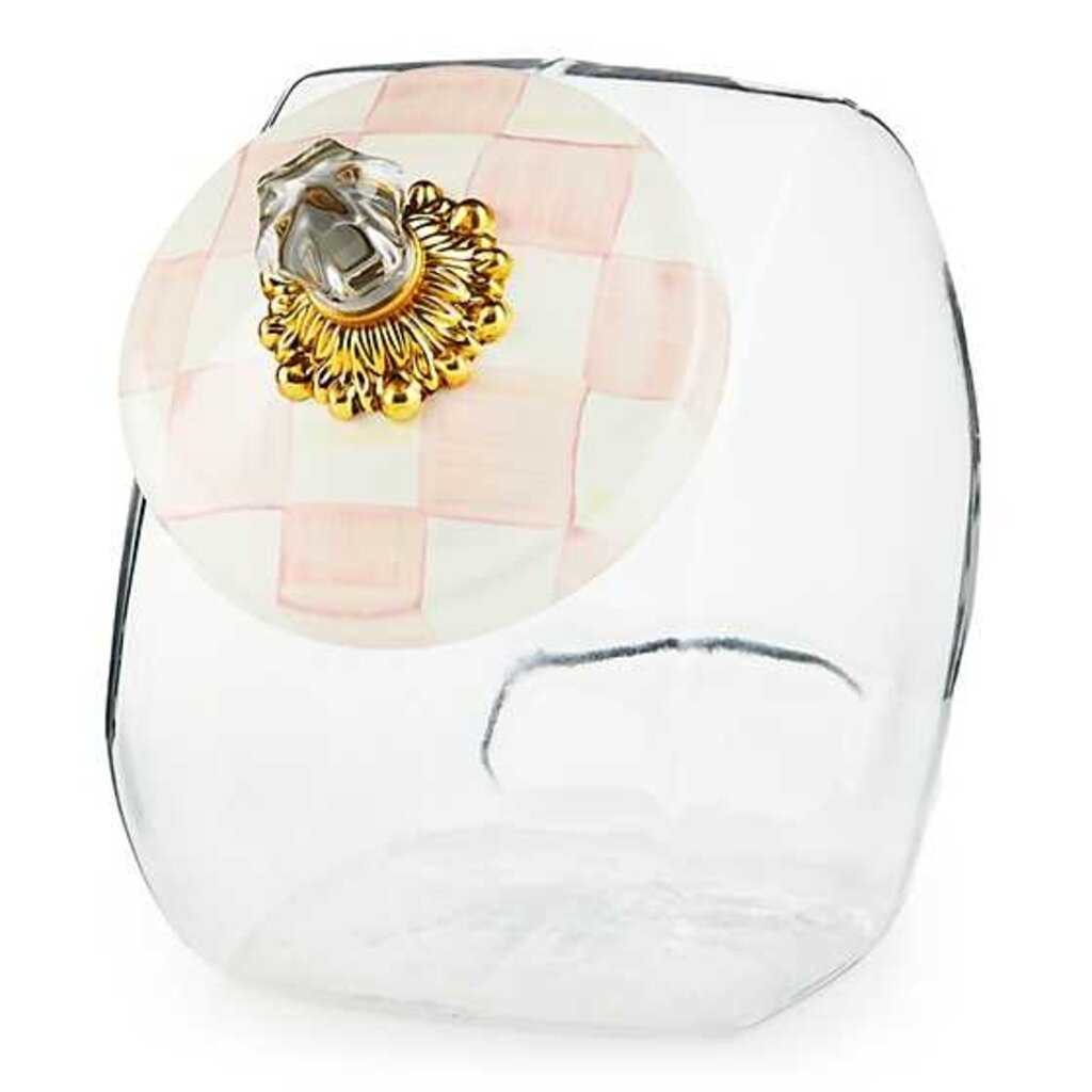 MacKenzie-Childs Cookie Jar w/Rosy Check Enamel Lid