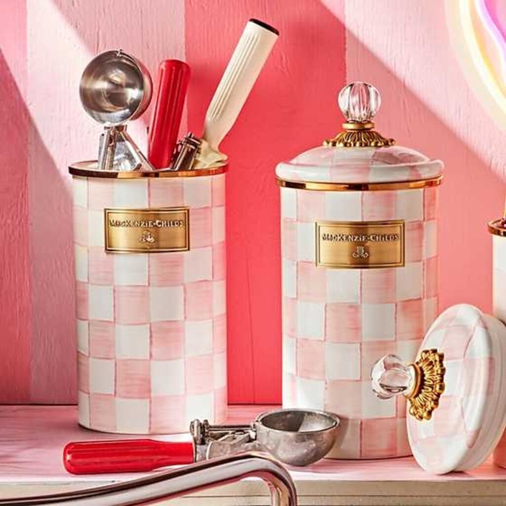 MacKenzie-Childs Rosy Check Utensil Holder