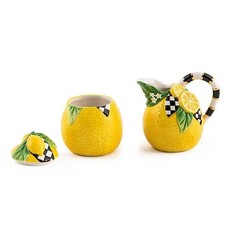 MacKenzie-Childs Lemon Sugar & Creamer Set